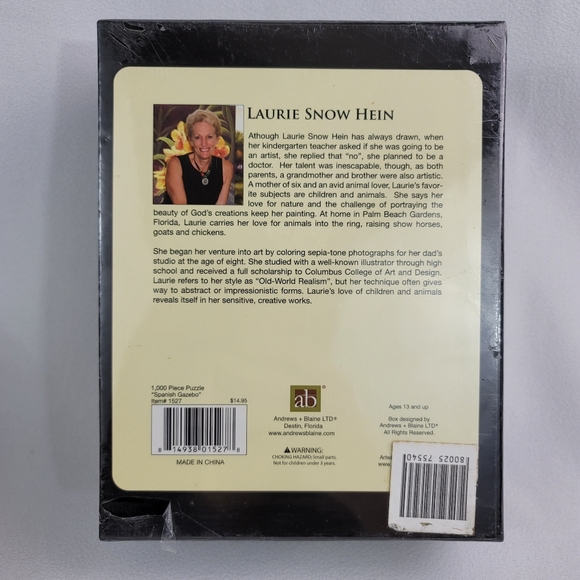 Laurie Snow Hein SPANISH GAZEBO 1000 Piece Puzzle - Picture 6 of 8